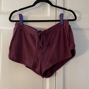 Maroon Aerie comfy shorts